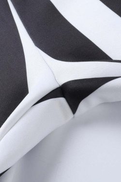 Y2K Gothic Striped High Waist Flare Pants - Retro 90s Grunge Summer Outfit