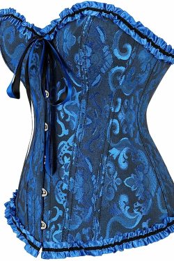 Y2K Gothic Vampire Floral Satin Corset Bustier - Retro 90s Grunge Summer Outfit