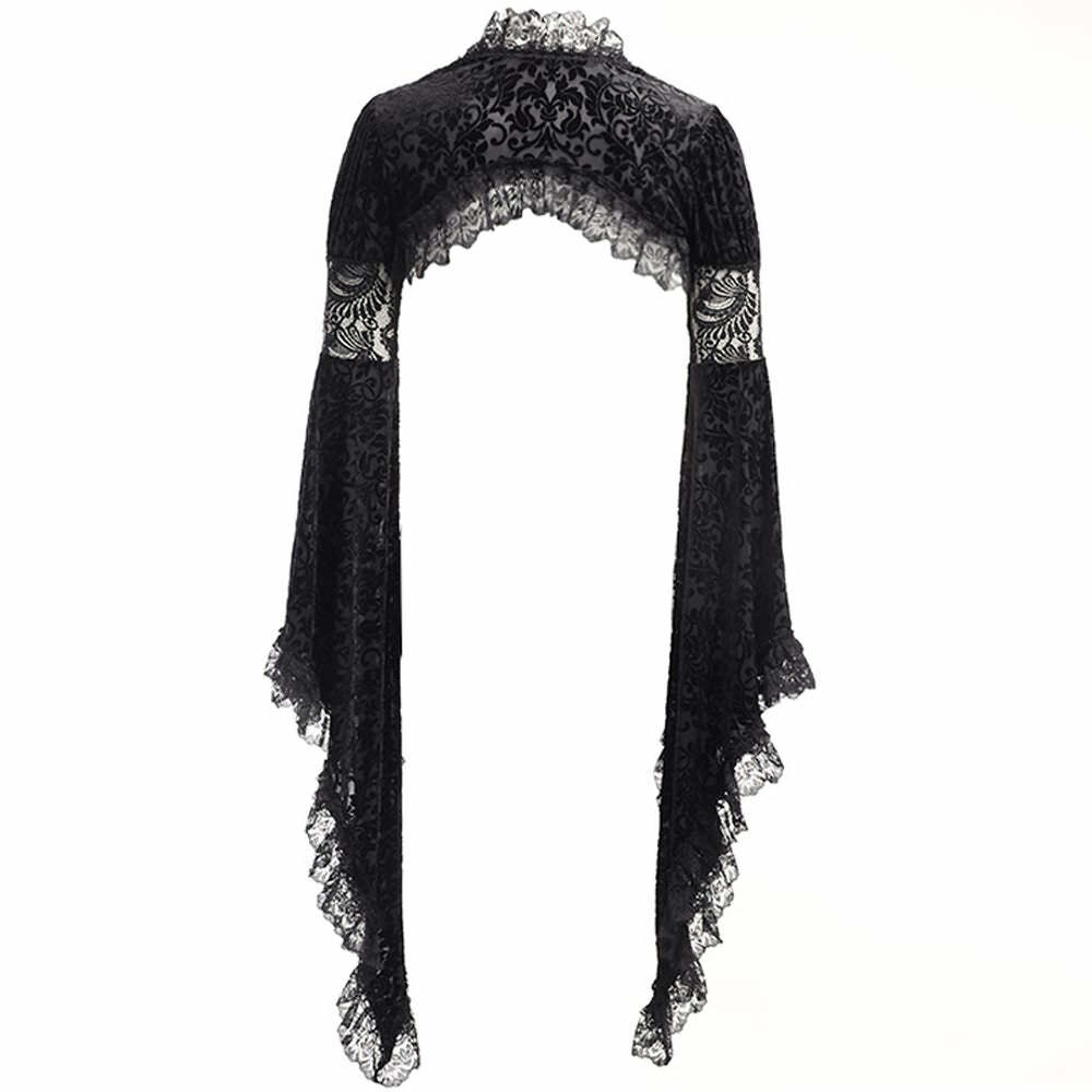 Y2K Gothic Velvet Cheongsam Slit Dress with Shrug Top - Retro 90s Grunge Party Outfit
