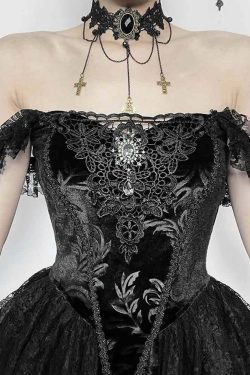 Y2K Gothic Velvet Lace Bustier Top - Retro 90s Grunge, Summer Party, Club & Popstar Outfit
