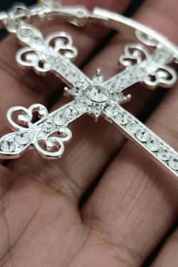 Y2K Gothic Victorian Cross Hoop Earrings - Retro 90s Grunge Fashion for Y2K Outfits