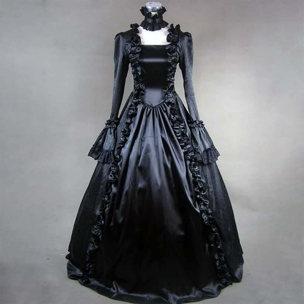 Y2K Gothic Victorian Maxi Dress - Retro 90s Grunge, Summer Party, and Club Outfit
