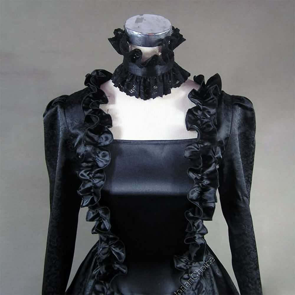 Y2K Gothic Victorian Maxi Dress - Retro 90s Grunge, Summer Party, and Club Outfit