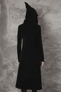 Y2K Gothic Wizard Coat - Retro 90s Grunge, Dark Y2K Fashion, Perfect for Y2K Party Outfits