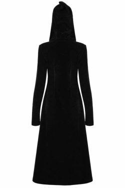 Y2K Gothic Wizard Coat - Retro 90s Grunge, Dark Y2K Fashion, Perfect for Y2K Party Outfits