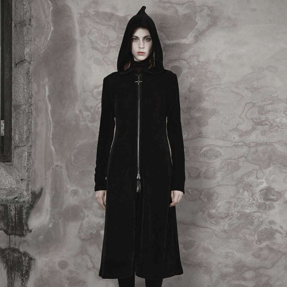 Y2K Gothic Wizard Coat - Retro 90s Grunge, Dark Y2K Fashion, Perfect for Y2K Party Outfits