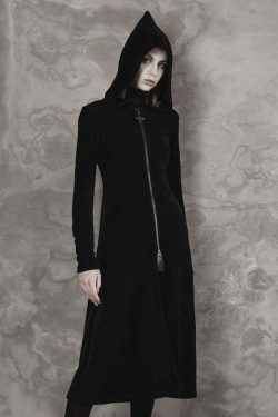 Y2K Gothic Wizard Coat - Retro 90s Grunge, Dark Y2K Fashion, Perfect for Y2K Party Outfits
