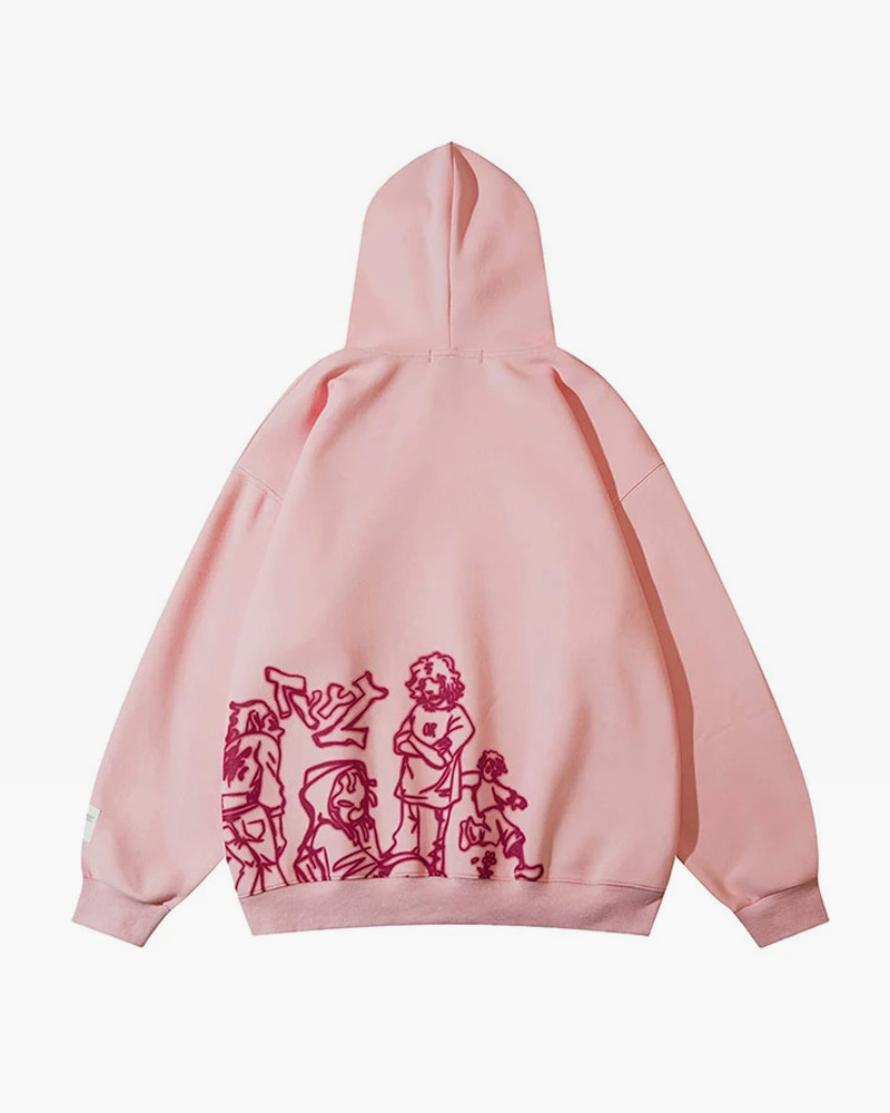 Y2K Graphic Hoodie - Retro 90s Grunge, Summer Outfits, Popstar Style, Pastel Goth Fashion
