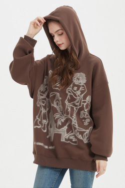 Y2K Graphic Hoodie - Retro 90s Grunge, Summer Outfits, Popstar Style, Pastel Goth Fashion