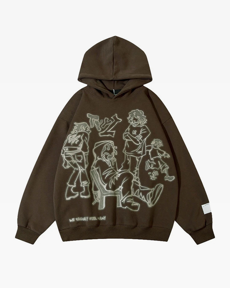Y2K Graphic Hoodie - Retro 90s Grunge, Summer Outfits, Popstar Style, Pastel Goth Fashion