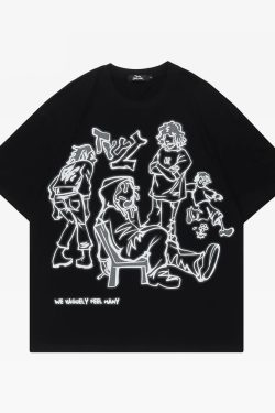 Y2K Graphic Tee - Retro 90s Grunge, Summer Outfits, Popstar Vibes, Pastel Goth, Hip Hop Fashion