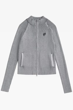 Y2K Grey Zip Up Cardigan - 90s Grunge, Retro Style, Summer Y2K Outfits, Y2K Fashion Essentials