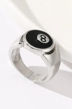Y2K Grunge & 90s Fashion 8 Ball Ring - Retro, Gothic, Hip Hop, and Summer Y2K Outfits