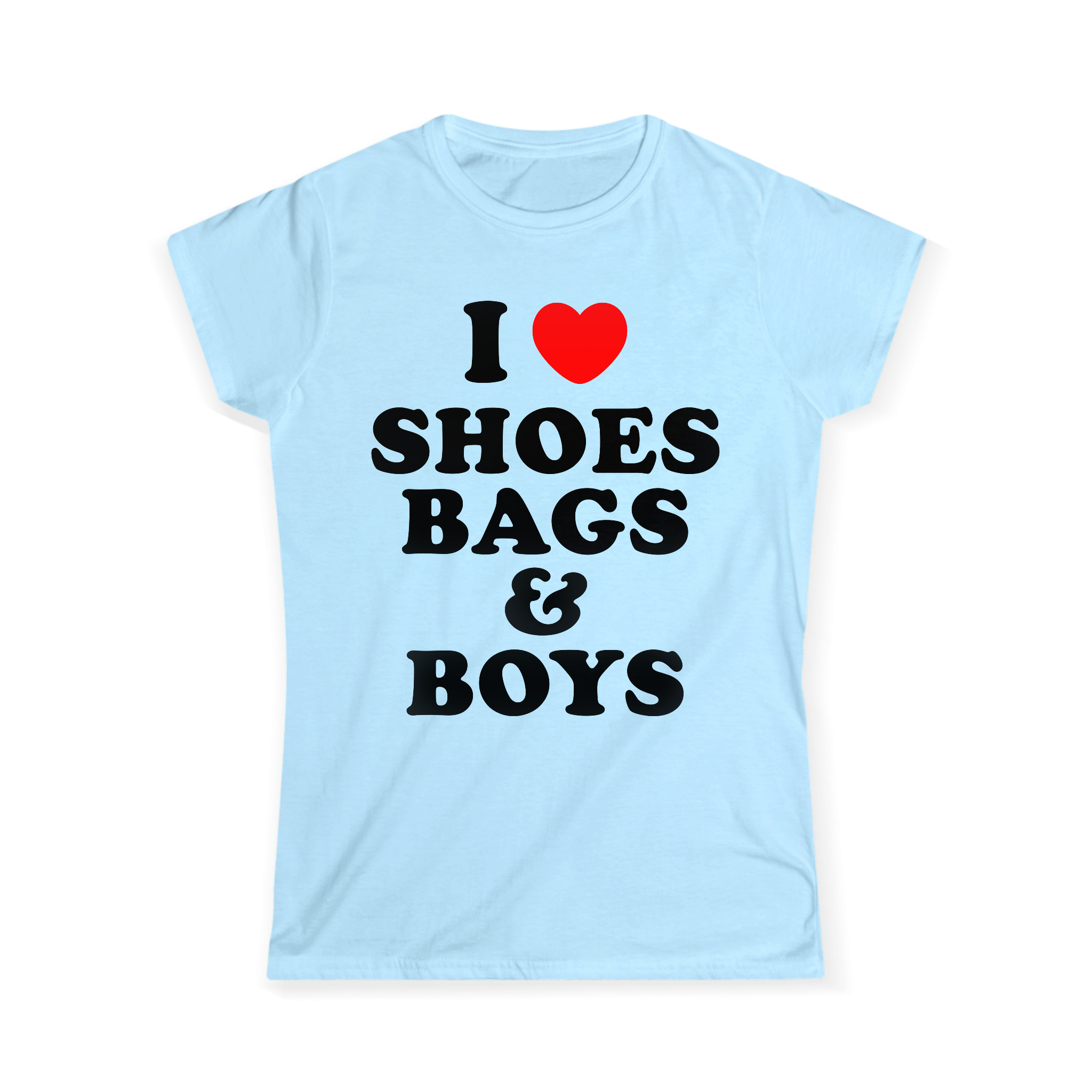 Y2K Grunge & 90s Fashion I Heart Shoes Bags & Boys Girly T-Shirt - Retro Summer Outfit
