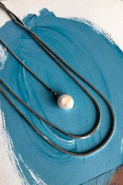 Y2K Grunge & 90s Fashion Triple Chain & Single Pearl Necklace - Retro, Goth, Popstar Vibes