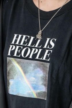 Y2K Grunge & 90s Retro 'Hell is People' T-Shirt - Perfect for Summer, Parties, and Club Outfits