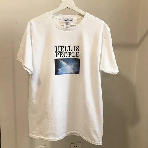 Y2K Grunge & 90s Retro 'Hell is People' T-Shirt - Perfect for Summer, Parties, and Club Outfits