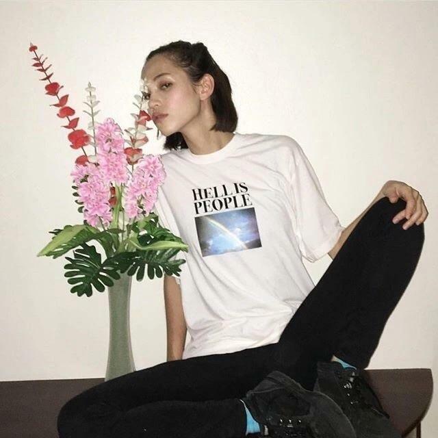 Y2K Grunge & 90s Retro 'Hell is People' T-Shirt - Perfect for Summer, Parties, and Club Outfits