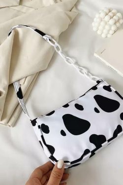 Y2K Grunge & 90s Retro Cow-Dy Partner Bag - Perfect for Summer, Parties, and Club Outfits
