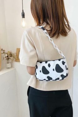 Y2K Grunge & 90s Retro Cow-Dy Partner Bag - Perfect for Summer, Parties, and Club Outfits