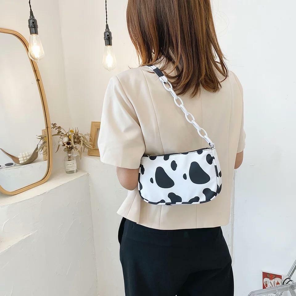 Y2K Grunge & 90s Retro Cow-Dy Partner Bag - Perfect for Summer, Parties, and Club Outfits