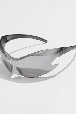 Y2K Grunge & 90s Retro Futuristic Sunglasses - Perfect for Summer, Parties, and Club Outfits