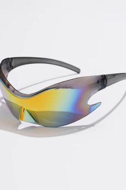Y2K Grunge & 90s Retro Futuristic Sunglasses - Perfect for Summer, Parties, and Club Outfits