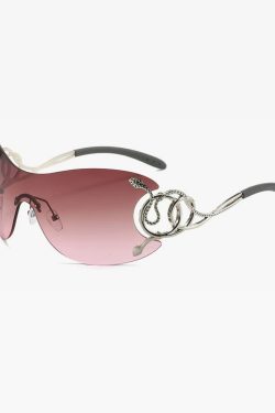 Y2K Grunge & 90s Retro Snake Sunglasses - Perfect for Y2K Summer, Party, and Club Outfits