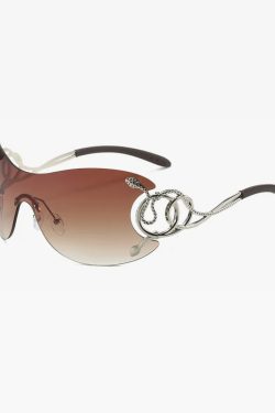Y2K Grunge & 90s Retro Snake Sunglasses - Perfect for Y2K Summer, Party, and Club Outfits