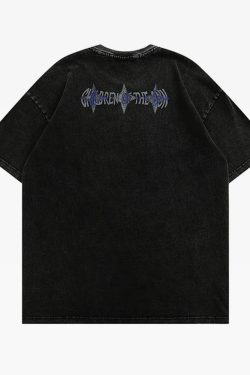 Y2K Grunge 'Am I Destined To Die By My Reflection' Shirt - 90s Retro Goth Fashion Top
