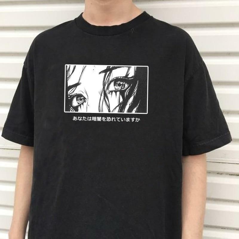 Y2K Grunge 'Are You Afraid Of The Dark' Shirt - Retro 90s Fashion, Summer & Party Outfit