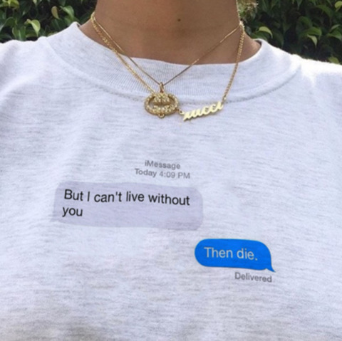 Y2K Grunge 'But I Can't Live Without You' T-Shirt - 90s Retro, Summer, Party, and Club Outfit