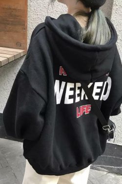 Y2K Grunge 'Hymn For the Weekend Life' Hoodies - Retro 90s Fashion & Summer Outfits