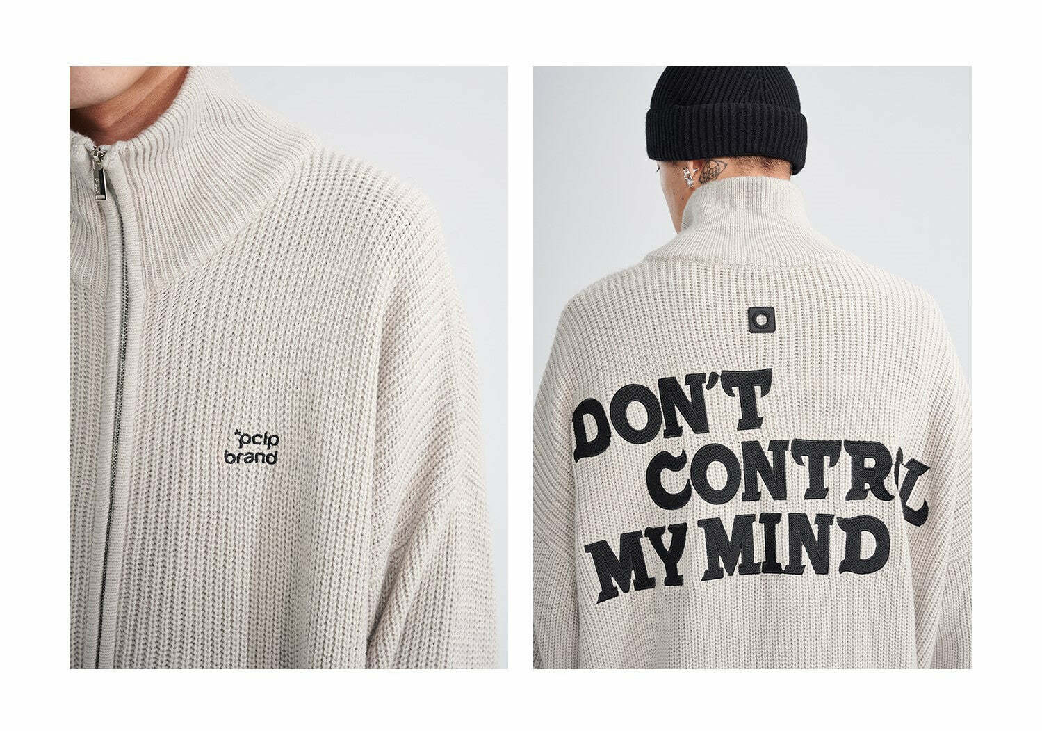 Y2K Grunge 'Mind Control' Stand Collar Jacket - 90s Retro, Gothic, and Pastel Goth Fashion