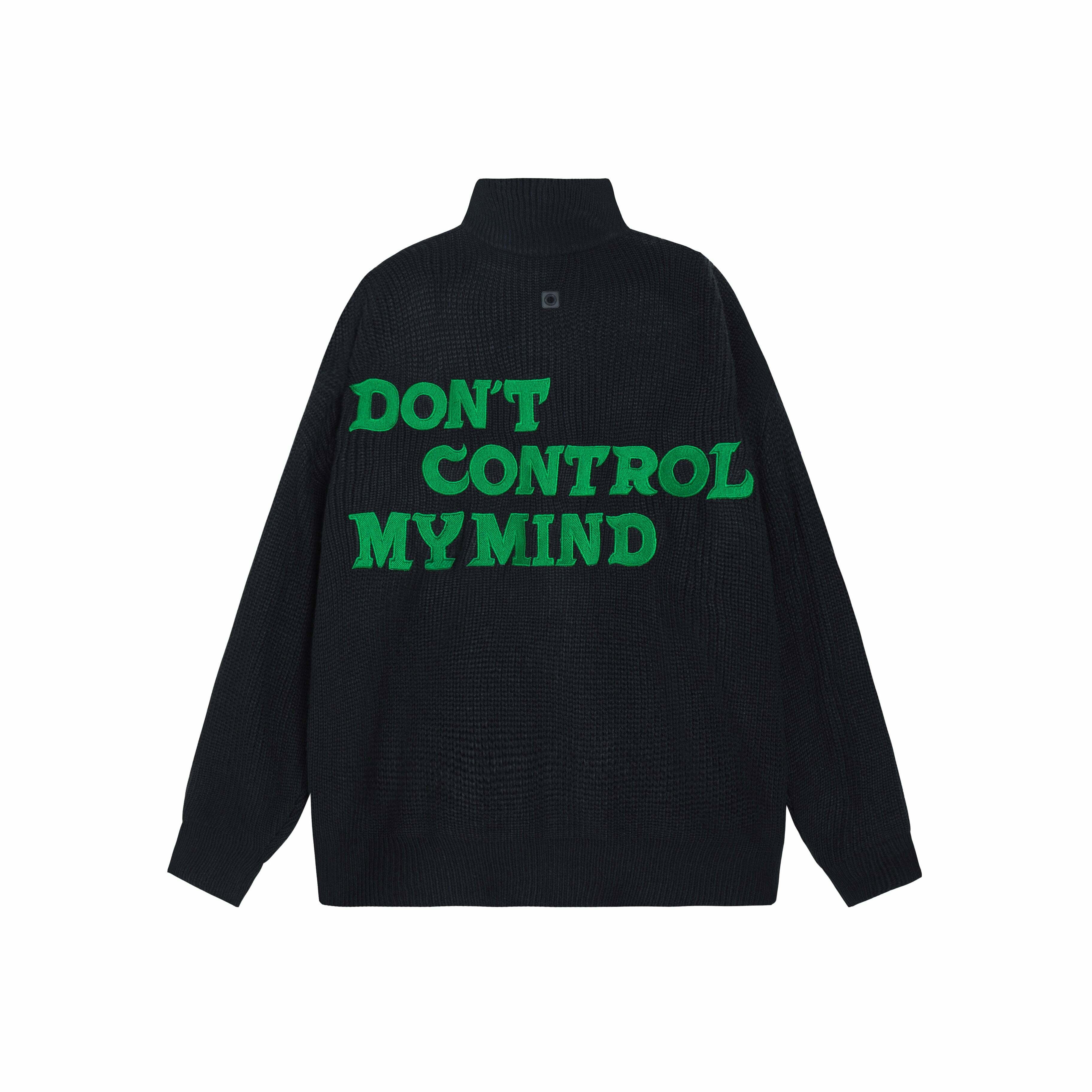 Y2K Grunge 'Mind Control' Stand Collar Jacket - 90s Retro, Gothic, and Pastel Goth Fashion