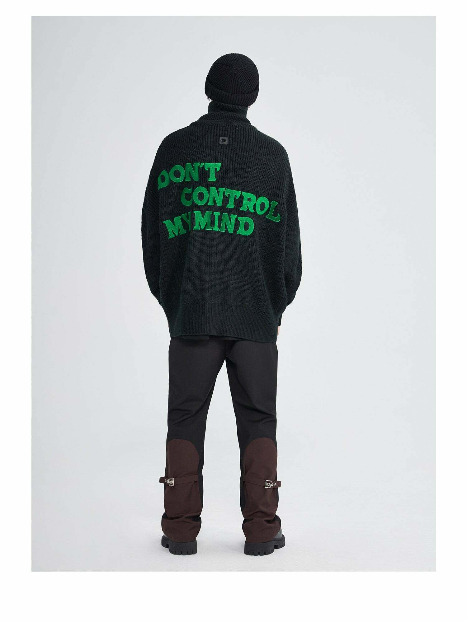 Y2K Grunge 'Mind Control' Stand Collar Jacket - 90s Retro, Gothic, and Pastel Goth Fashion