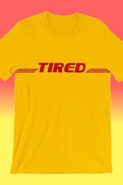 Y2K Grunge 'Tired' T-Shirt - Retro 90s Fashion, Summer Y2K Outfits, Baby Tees,
