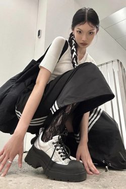 Y2K Grunge 3 Stripes Maxi Skirt - Retro 90s Fashion, Summer Y2K Outfits, Gothic Y2K