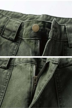 Y2K Grunge 90s Retro GTRG 8 Pocket Straight-Leg Cargo Pants - Y2K Summer & Party Outfits