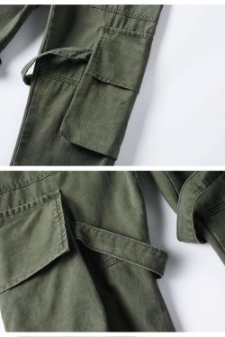 Y2K Grunge 90s Retro GTRG 8 Pocket Straight-Leg Cargo Pants - Y2K Summer & Party Outfits