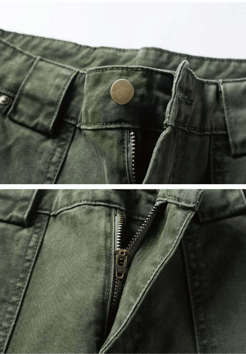 Y2K Grunge 90s Retro GTRG 8 Pocket Straight-Leg Cargo Pants - Y2K Summer & Party Outfits