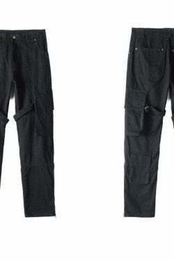 Y2K Grunge 90s Retro GTRG 8 Pocket Straight-Leg Cargo Pants - Y2K Summer & Party Outfits