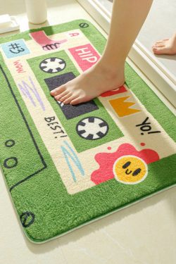 Y2K Grunge 90s Vintage Cassette Tape Rug - Retro Y2K Summer Party Decor, 90s Hip Hop Style