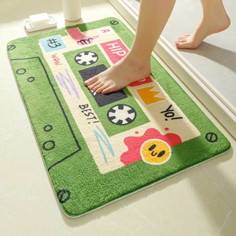 Y2K Grunge 90s Vintage Cassette Tape Rug - Retro Y2K Summer Party Decor, 90s Hip Hop Style