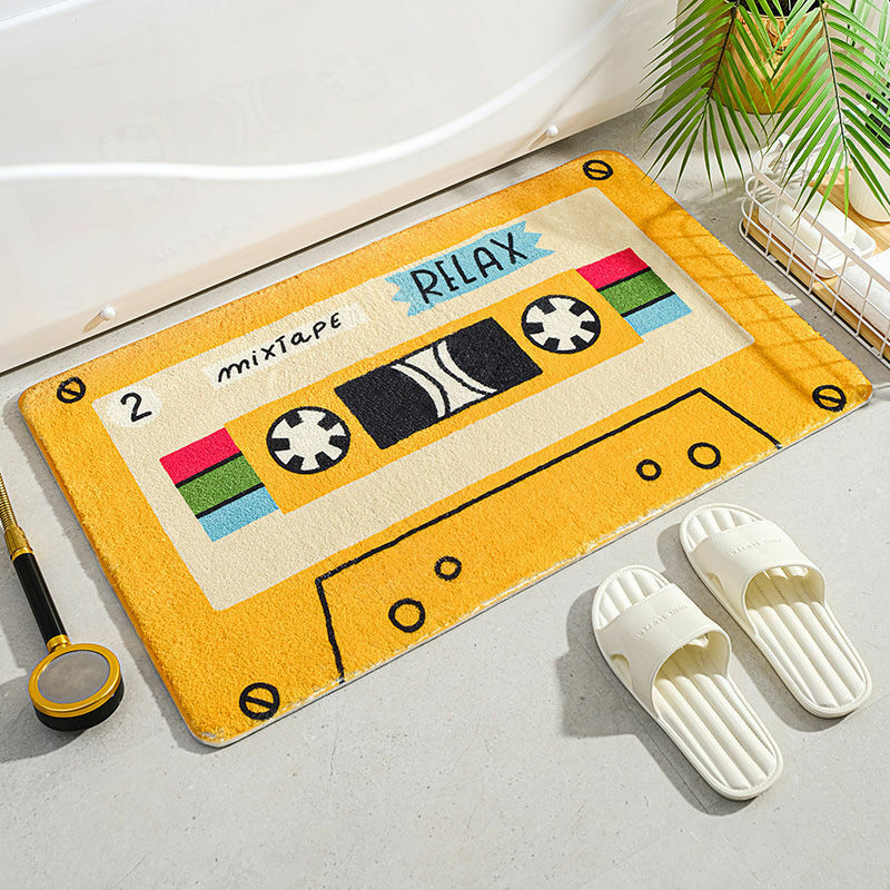 Y2K Grunge 90s Vintage Cassette Tape Rug - Retro Y2K Summer Party Decor, 90s Hip Hop Style
