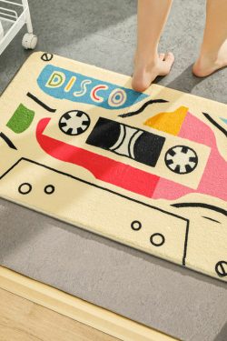 Y2K Grunge 90s Vintage Cassette Tape Rug - Retro Y2K Summer Party Decor, 90s Hip Hop Style