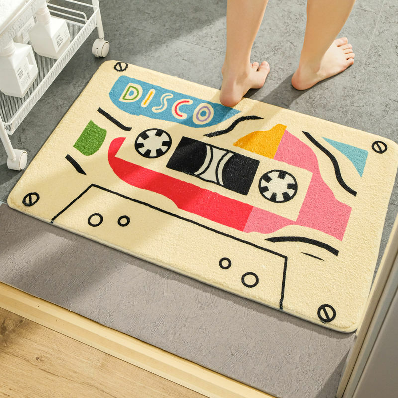 Y2K Grunge 90s Vintage Cassette Tape Rug - Retro Y2K Summer Party Decor, 90s Hip Hop Style
