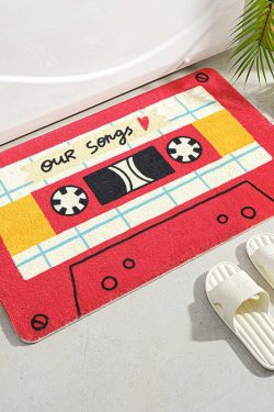Y2K Grunge 90s Vintage Cassette Tape Rug - Retro Y2K Summer Party Decor, 90s Hip Hop Style