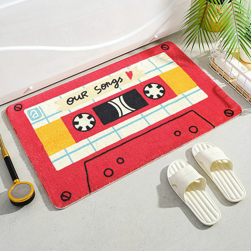 Y2K Grunge 90s Vintage Cassette Tape Rug - Retro Y2K Summer Party Decor, 90s Hip Hop Style