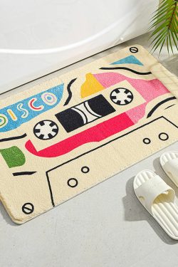 Y2K Grunge 90s Vintage Cassette Tape Rug - Retro Y2K Summer Party Decor, 90s Hip Hop Style